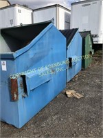 (9) front load 8 yd steel dumpsters