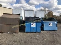 (9) front load 8 yd steel dumpsters