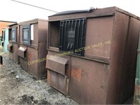 (5) 8yd steel front load dumpsters