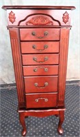 BEAUTIFUL QUEEN ANNE JEWELRY CHEST ARMOIRE