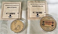 2- AMERICAN MINT UNCIRCULATED COINS