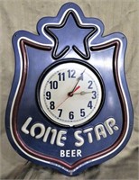 LONE STAR BEER ELECTRIC WALL CLOCK