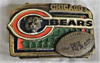 CHICAGO BEARS BRASS BELT BUCKLE*NFL