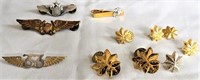11 MISC NAVY MILITARY PINS & TIE CLIP