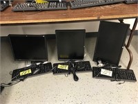 Computer monitor, keyboard, & mouse - No Shipping
