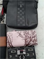5 brand name purses and  2 wallets
