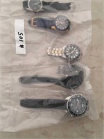 5 assorted mens watches