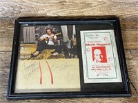 Framed Merle Haggard Memorabilia