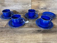 Nancy Calhoun Blue Teacups/Saucers