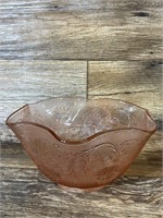 Pink Depression Glass Serving Bowl