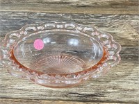 Old Colony Lace Edge Pink Depression Glass Bowl