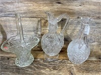 Glass Basket/Wine Carafe/Vase