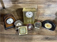 7 Clocks (Including desk, alarm, mantle)