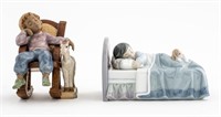Lladro Porcelain Sleeping Figurines, 2