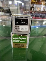 2x$ - .22win mag Remington & Federal - 100 rounds