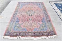 Persian Style Hand Woven Area Rug with Fringe