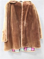 Genuine Laskin Mouton Dyed Lamb Ladies Fur Coat