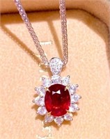 1.5ct Pigeon Blood Ruby Pendant in 18K gold