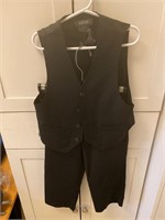 Pinned Stripped 3 piece Suit with suspenders