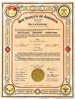 Boy Scouts of America 1935 Certificate