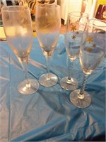 Decorative wine glasses