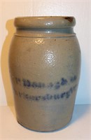 A. P. Donaghho salt glaze stoneware storage jar.