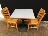 Restaurant Style Table w/ 2 Chairs