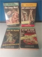 Group of four Mickey Spillane paperback novels