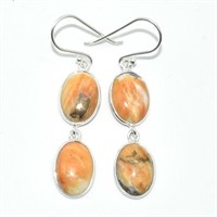 Silver Oyster Turquoise(20.7ct) Hand Made Earrings
