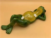 Vintage Sunbathing Frog
