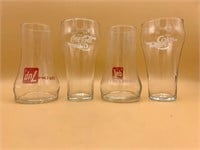 Vintage 1970's 7-UP and Coca Cola Glasses