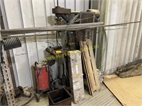 Drill Press and Assorted Scrap Steel