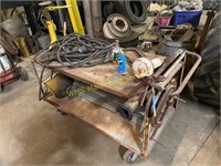Steel Shop Table, 4 Large C Clamps, Welder Cord,