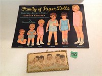 vintage paper doll book, quin triplets baby pic
