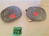 1990 &1991 Hesston Belt Buckles