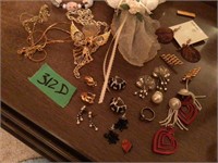 costume jewelry, clip earrings
