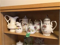 assorted tea pots
