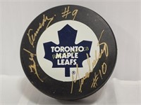 HHOF Armstrong & Kennedy Signed Puck