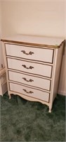 WHITE PROVINCIAL CHEST OF DRAWERS