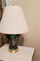 OLD BLUE TULIP TABLE LAMP