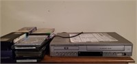 DVD / VHS PLAYER AND ASSORTED DVD'S
