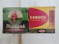 Aprox 40 vintage 12ga Monark & Canuck shotshells