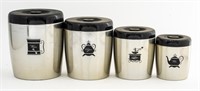 Vintage West Bend Nesting Kitchen Storage Tins, 4