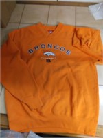 Broncos v neck sweatshirt. Size M.