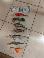 Lot of 7 vintage to newer fishing lures.