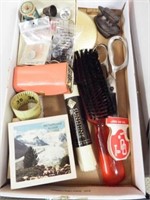 Sewing Supplies, Brush, Matches, Mirror