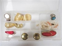 Small Container of Earrings, Necklace