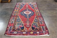 Vintage, Bright, Hand Knotted Persian Rug