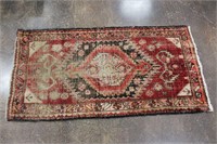 Vintage Red Hand Knotted Persian Rug