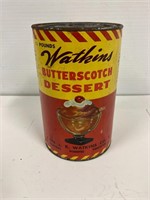 Watkins butterscotch dessert tin